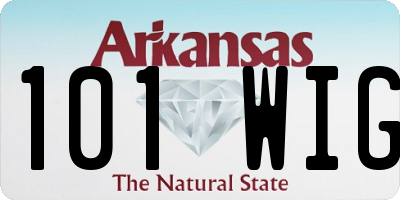 AR license plate 101WIG
