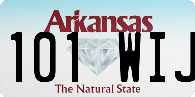 AR license plate 101WIJ