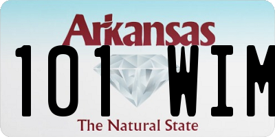 AR license plate 101WIM