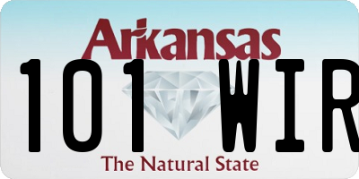 AR license plate 101WIR