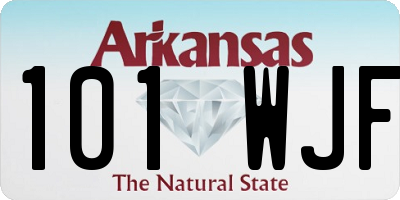 AR license plate 101WJF