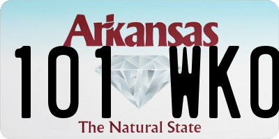 AR license plate 101WKO