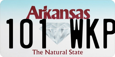 AR license plate 101WKP