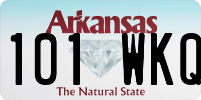 AR license plate 101WKQ