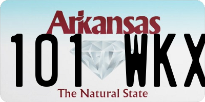 AR license plate 101WKX