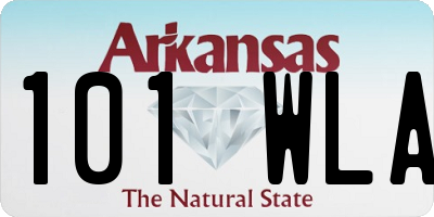AR license plate 101WLA