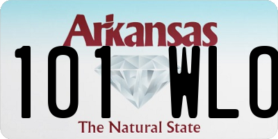 AR license plate 101WLO