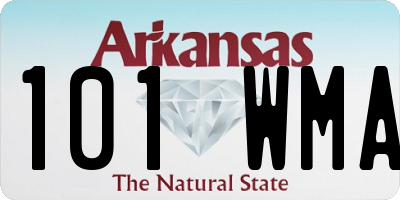 AR license plate 101WMA