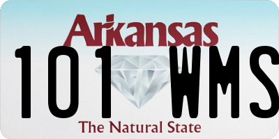 AR license plate 101WMS
