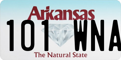 AR license plate 101WNA