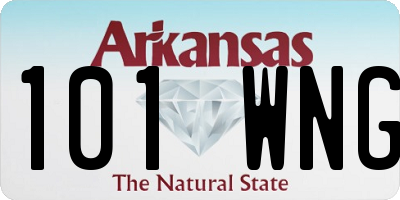 AR license plate 101WNG