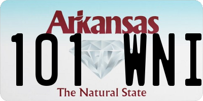 AR license plate 101WNI