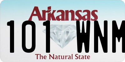 AR license plate 101WNM
