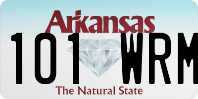 AR license plate 101WRM