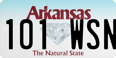 AR license plate 101WSN