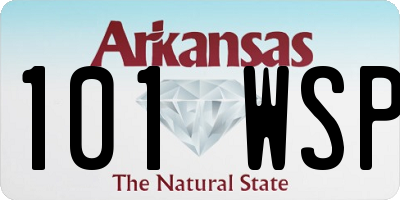 AR license plate 101WSP