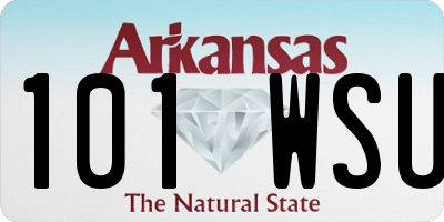 AR license plate 101WSU