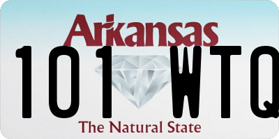 AR license plate 101WTQ