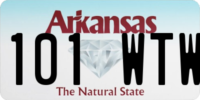 AR license plate 101WTW