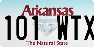 AR license plate 101WTX