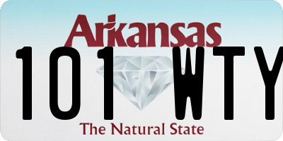 AR license plate 101WTY
