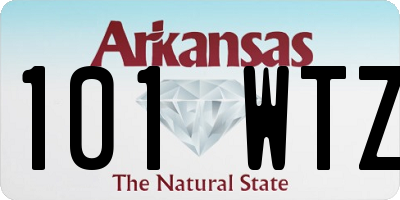 AR license plate 101WTZ
