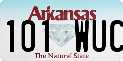 AR license plate 101WUC