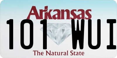 AR license plate 101WUI