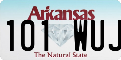 AR license plate 101WUJ