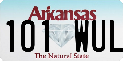 AR license plate 101WUL