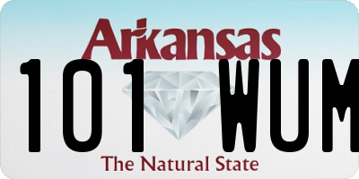 AR license plate 101WUM