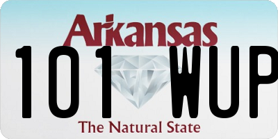 AR license plate 101WUP