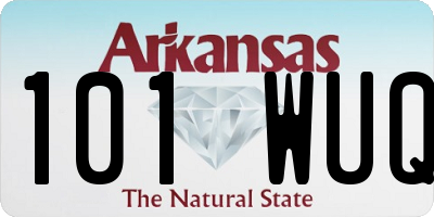 AR license plate 101WUQ