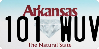 AR license plate 101WUV