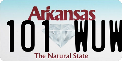 AR license plate 101WUW