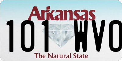 AR license plate 101WVO
