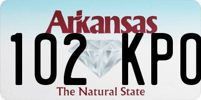 AR license plate 102KPO