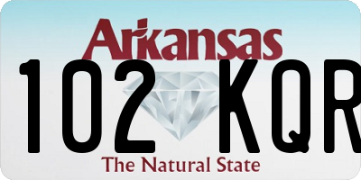 AR license plate 102KQR