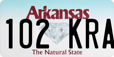 AR license plate 102KRA