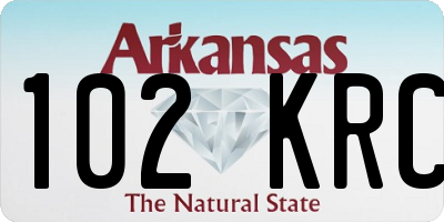 AR license plate 102KRC