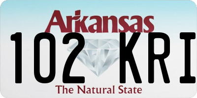 AR license plate 102KRI