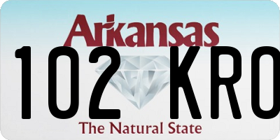 AR license plate 102KRO