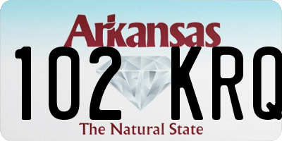 AR license plate 102KRQ