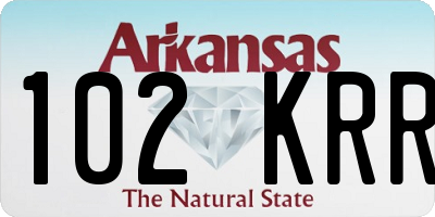 AR license plate 102KRR