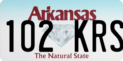 AR license plate 102KRS