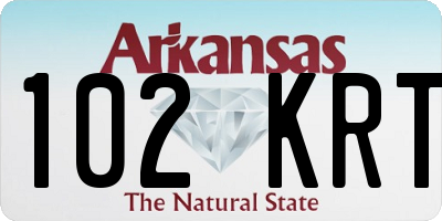 AR license plate 102KRT