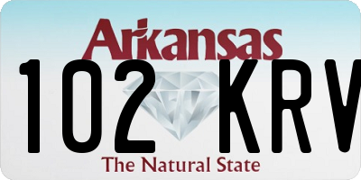 AR license plate 102KRV