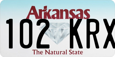 AR license plate 102KRX