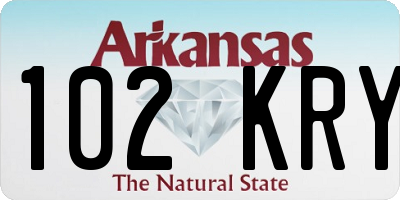 AR license plate 102KRY