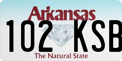 AR license plate 102KSB